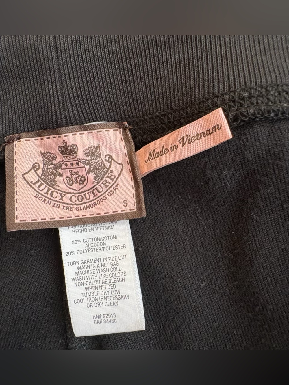 Y2K ORIGINAL -Juicy Couture - Black and Pink Velour Tracksuit - 2 PIECE - Size S - Picture 7 of 13